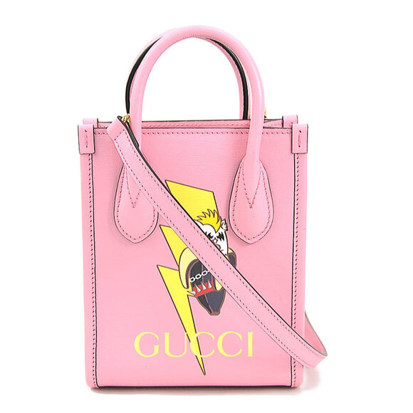 GUCCI Pink Leather Shoulder Bag - Picture 1 of 5